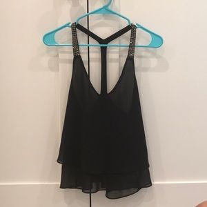 Black sequin top. Size S.